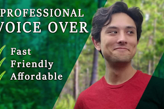 record an american male voice over