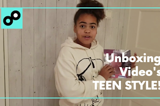 unbox your product teenager girl, in style
