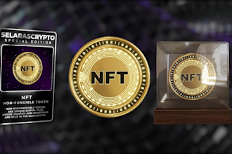 create unique 3d nft art crypto coins nft cards tokens