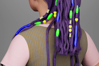 create realistic 3d metahuman hair 3d hair groom, xgen hair unreal engine model