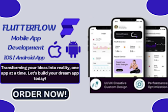 build flutterflow app flutter app flutter flow bubble app mobile app developer