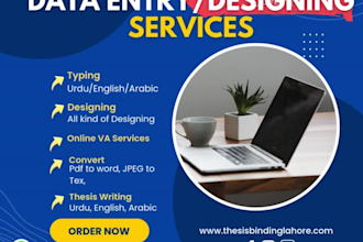 do unique and modern data entry work and expert in urdu and english typing