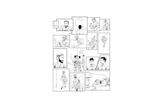 do comic arts and storyboard and character illustrations