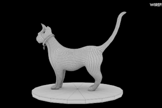 do 3d animal model, 3d animal animation with fur, xgen hair, texture and rigging