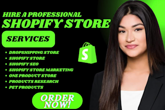 design shopify website dropshipping store design or redesign shopify store