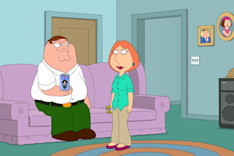 create cartoon family guy style animation