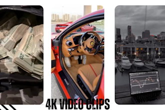 provide 4k quality video clips about wealth and luxury lifestyle