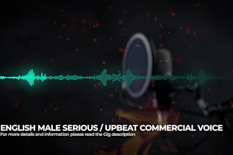 voice an awesome male voice over for a promo or commercial