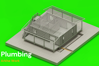 create architectural construction plumbing detail animation