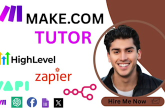 be your expert tutor make com, n8n, zapier API, vapi, and ai agent automation