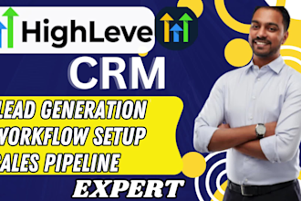 customize gohighlevel crm , lead generation and sales pipeline
