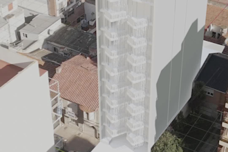 do architectural 3d building integration to a drone footage
