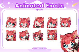 create twitch emote animated chibi for discord