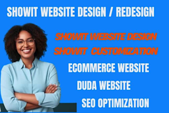 professional showit website design SEO setup template domain integration