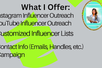 find the best instagram and youtube influencer list for your outreach campaign