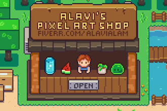 create pixel art animations and sprite sheets for game characters and props