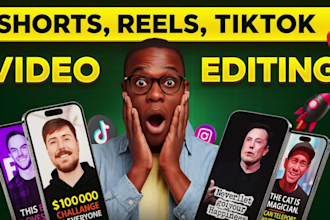 edit viral tiktok video reels short editor instagram facebook posts in 24hrs