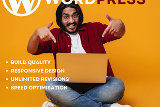 design or redesign wordpress landing page, one page website