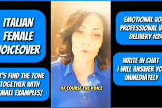 a natural italian female voiceover for IVR and phone systems