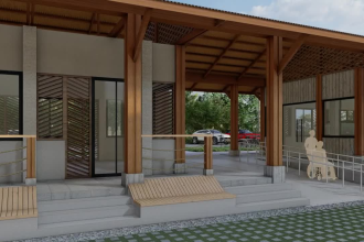 create a detailed architecture 3d model in sketchup