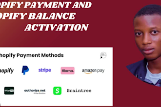 create and activate shopify balance and shopify payment for your store
