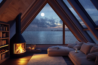 create cozy raining video with natural sounds for relaxation and sleep