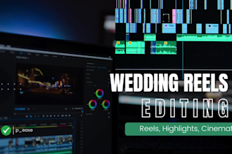 edit your wedding  reels, cinematic wedding highlights