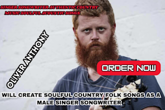 be your country music folk male singer songwriter with acoustic guitar