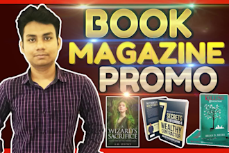 create amazing book or magazine promo video