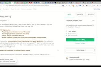 edit your film script and provide genuine feedback