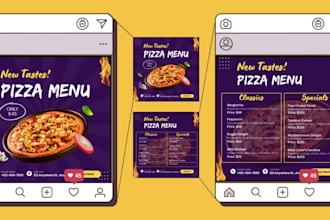 design engaging social media post for instagram and facebook