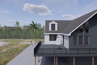design, render 3d architectural exterior and walkthroughs