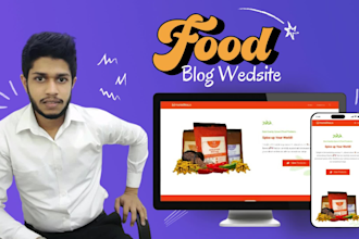 create food blog,food truck website with wordpress