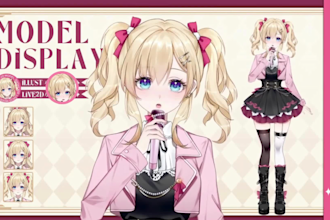 design and rig live2d vtuber model 2dvtuber model vtuber commission 2d animation