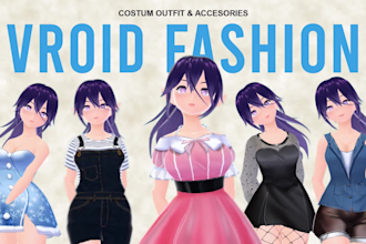 make kawaii or cool vroid outfit for your vtuber