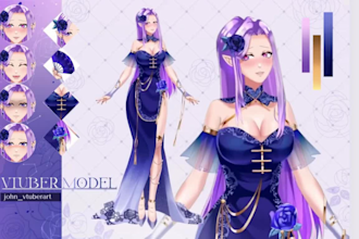 design and rig vtuber in live2d for your steam vtuber model 2d vtuber art model