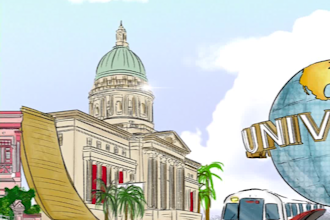 do illustrate landmark and brand  advertorial for your brand