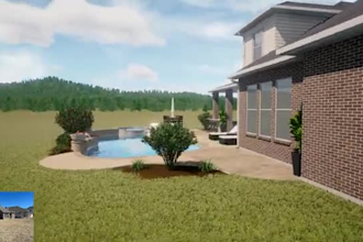 design stamped swimming pool and permit ready plans