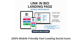 create a mobile responsive link in bio landing page