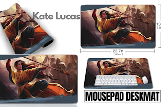 design custom playmat for card games, mousepad deskmats, and card box mockups
