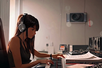 create a custom lo fi animation loops for youtube channels, shorts , instagram