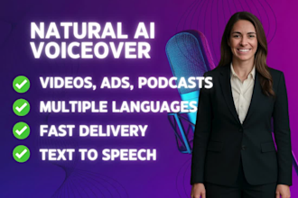 create a natural ai voiceover in english and spanish