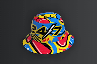 make bucket hat and cap product mockups for apparel brands