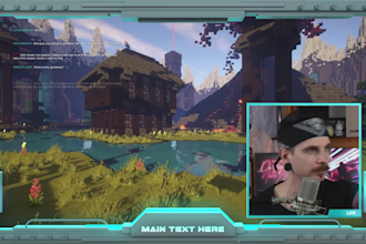 create premium overlays for twitch and youtube, intro outro