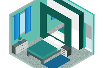 create 3d modern isometric vector illustrations for websites