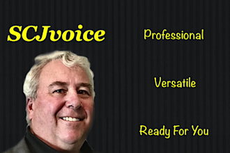 voice your script top notch and fast turnaround
