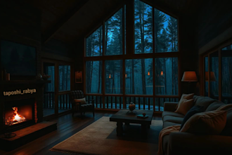 create cozy relaxing rain and snowfall meditation videos with nature sounds