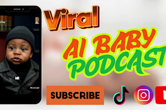 create viral ai baby podcast your lookalike, ai baby music, realistics