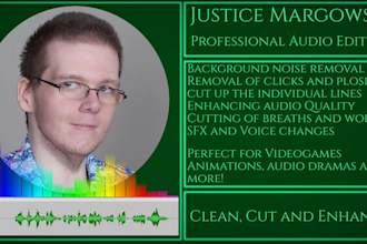 edit your audio files clean cut and enhance sfx included
