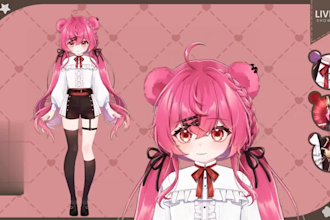 design and rig live2d model 2d vtuber live2d vtuber model live 2d vtuber model
